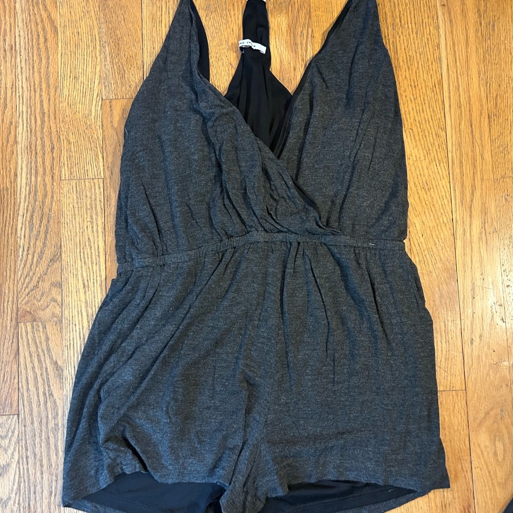 Naked Zebra Black and Gray Romper